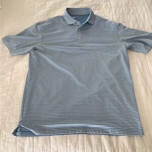 Onward reserve performance polo - blue and white stripes - size medium